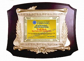 QUÀ TẶNG BIỂU TRƯNG GỖ ĐỒNG PL 025